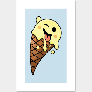 Wink ice cream emotes Posters and Art